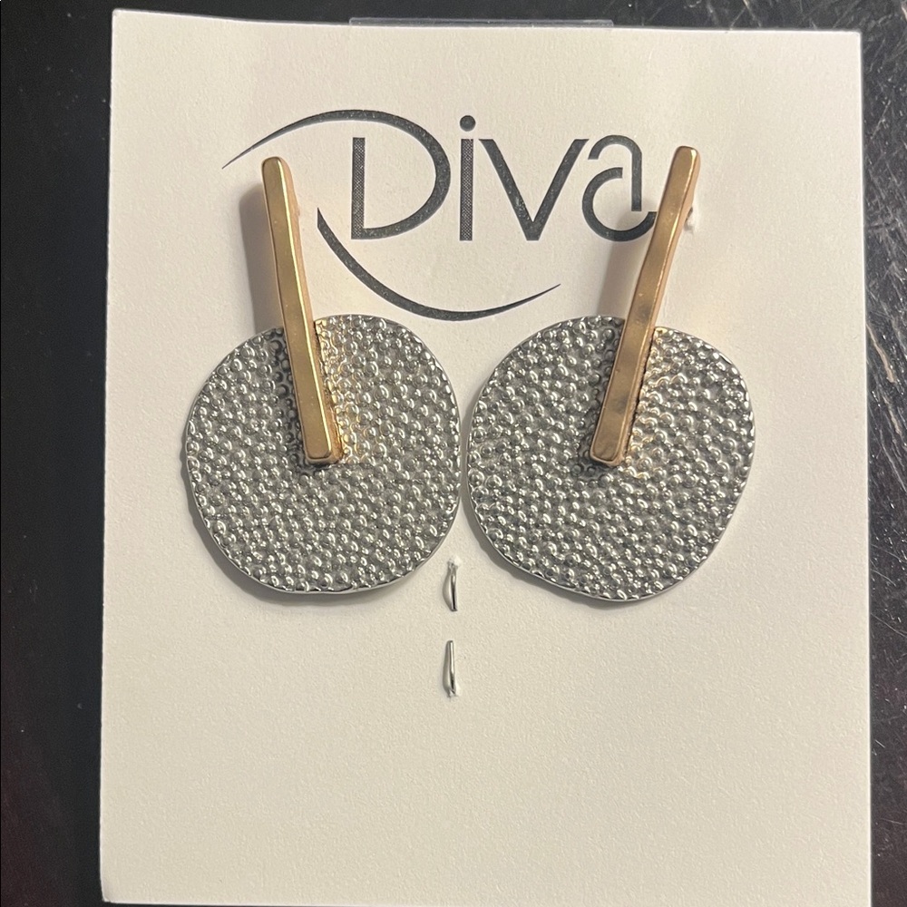 Elegant Gold and Silver Earrings